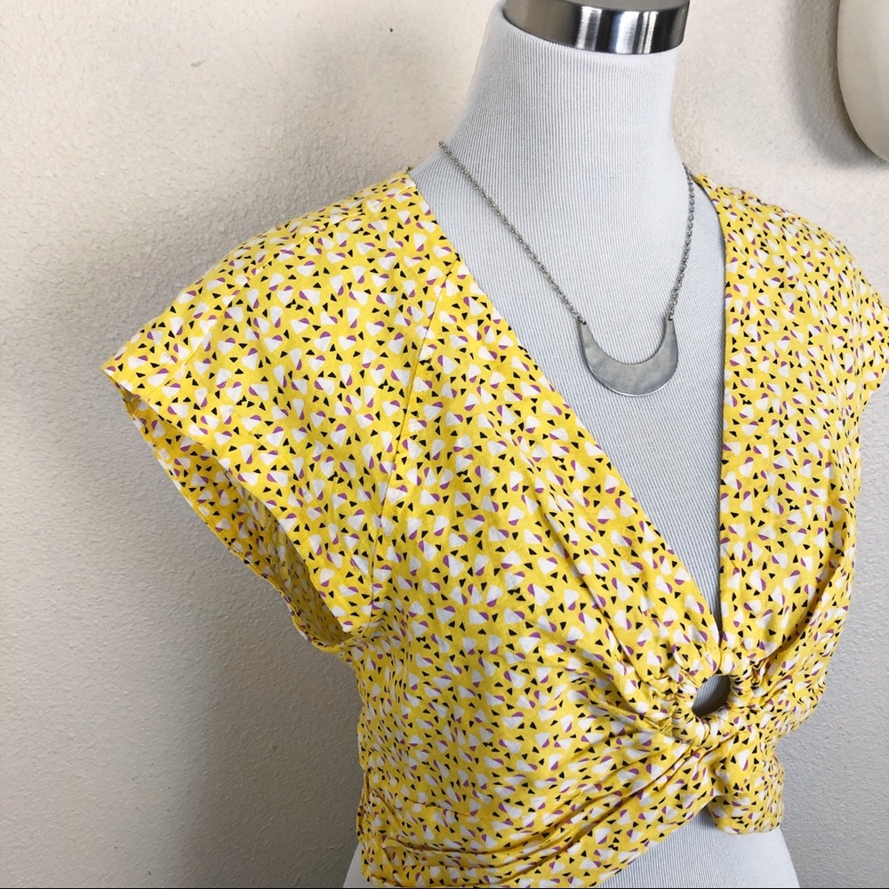 ✖️SOLD✖️•FREE PEOPLE• Havana Honey Linen Crop Top - Picture 4 of 8